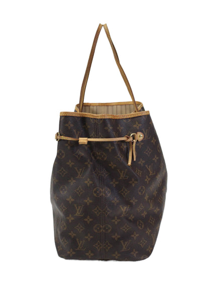 Louis Vuitton Womens Brown Neverfull GM Monogram X-Large Shoulder Tote Bag