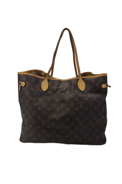 Louis Vuitton Womens Brown Neverfull GM Monogram X-Large Shoulder Tote Bag