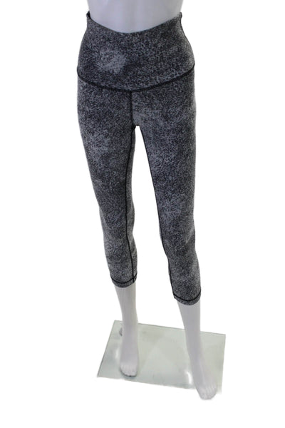 Lululemon Womens Heather Gray Pull On Cropped Pants Leggings Size 6