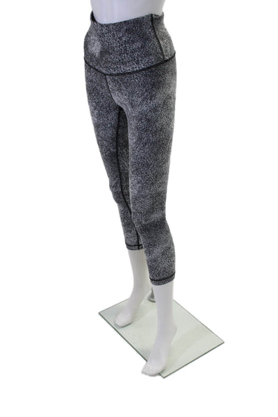 Lululemon Womens Heather Gray Pull On Cropped Pants Leggings Size 6