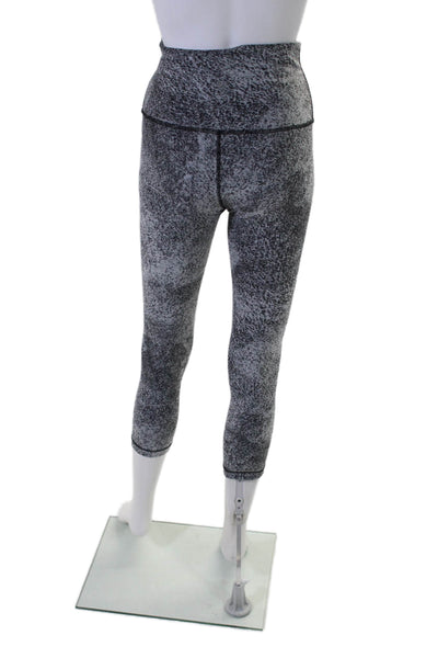 Lululemon Womens Heather Gray Pull On Cropped Pants Leggings Size 6