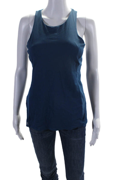 Lululemon Womens Mesh Two Tone High Neck Racerback Active Tank Top Blue Size 8