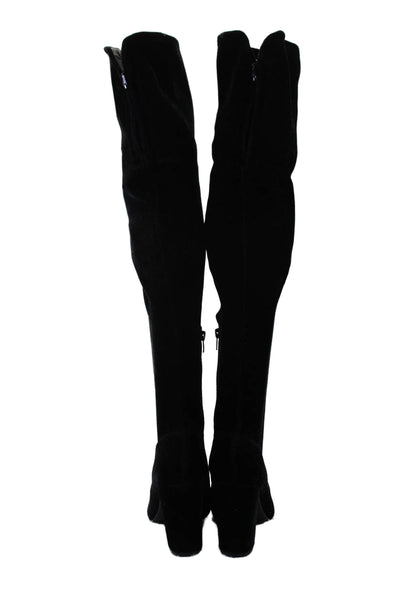 Kenneth Cole Womens Velvet Over The Knee Fashion Boots Black Size 9 Medium