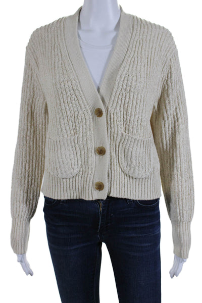 J Crew Women's Long Sleeves Button Down Cardigan Sweater Beige Size XS