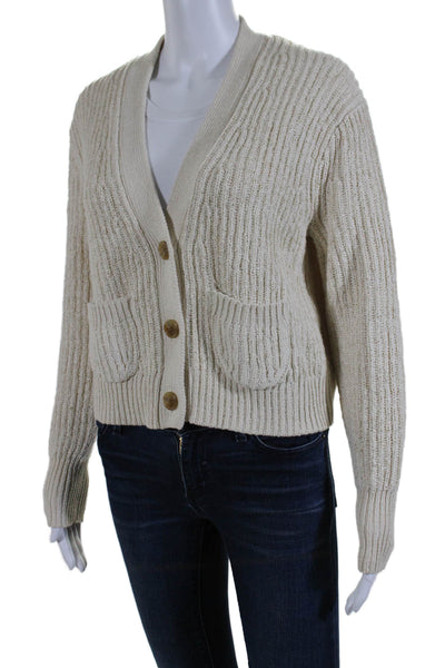 J Crew Women's Long Sleeves Button Down Cardigan Sweater Beige Size XS