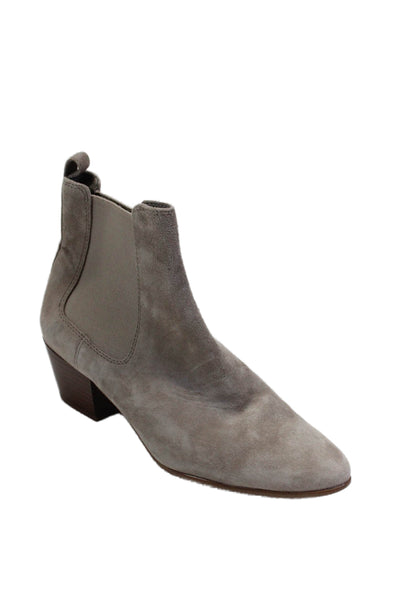 Sam Edelman Suede Pointed Toe Slip On Chelsea Boots Gray Size 9.5