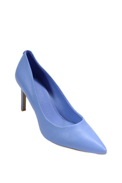 Karl Lagerfeld Womens Leather Pointed Toe Slip On Pumps Blue Size 7.5