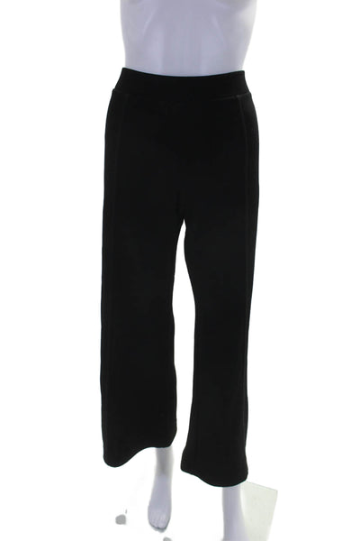 Yoana Baraschi Womens Elastic Waistband Wide Leg Long Dress Pants Black Size M