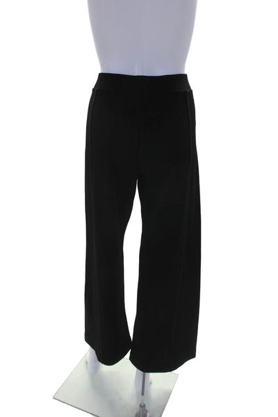 Yoana Baraschi Womens Elastic Waistband Wide Leg Long Dress Pants Black Size M