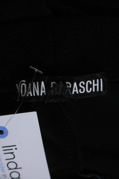 Yoana Baraschi Womens Elastic Waistband Wide Leg Long Dress Pants Black Size M