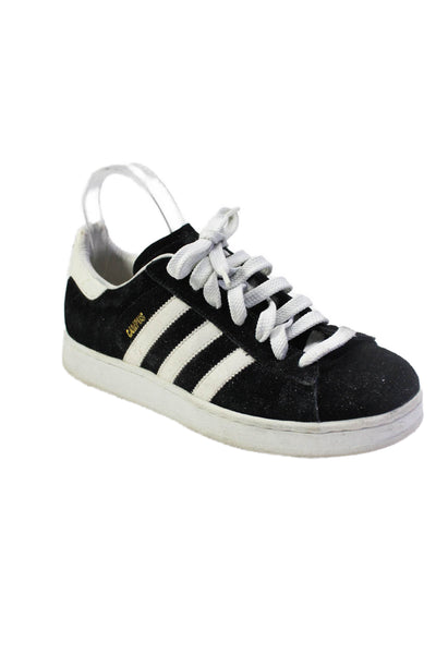 Adidas Mens Suede Two-Toned Round Toe Lace Up Low Top Sneakers Black Size 8.5