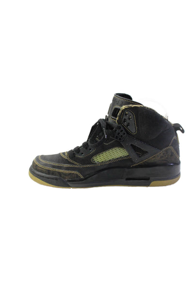 Air Jordan Mens Spizike Round Toe Lace Up High Top Athletic Sneakers Black Size