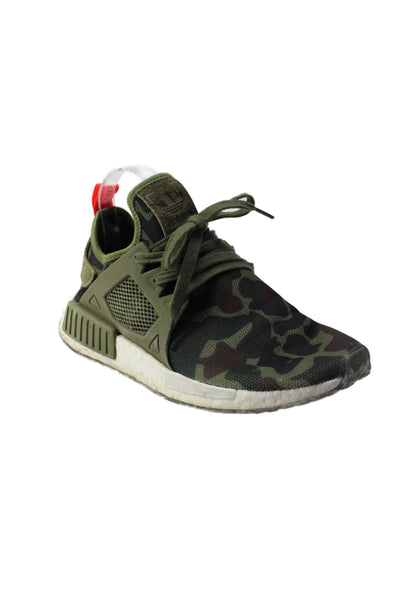 Adidas Mens Ultraboost NMD  Camouflage Print Lace Up Low Top Sneakers Green Size