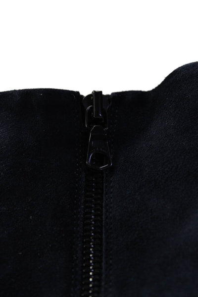 Rag & Bone Womens Suede Pointed Toe Tiny Heel Booties Navy Size EUR 36.5