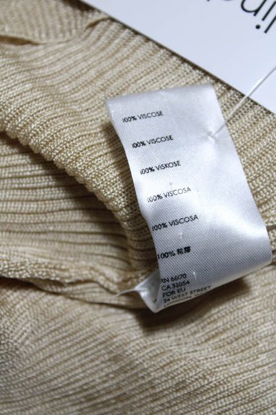 Free People Womens Button Down Crew Neck Sweater Beige Size Extra Small
