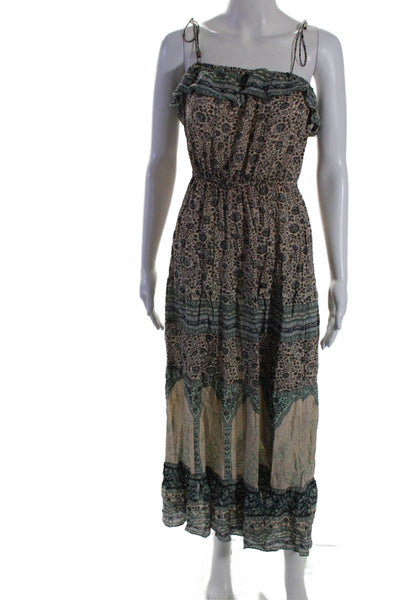 Ba&Sh Womens Sleeveless Abstract Print Long Dress Multicolor Size 0