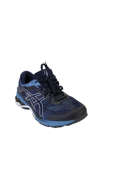 Asics Men's Lace Up Round Toe Rubber Sole Trainer Sneakers Blue Size 11.5