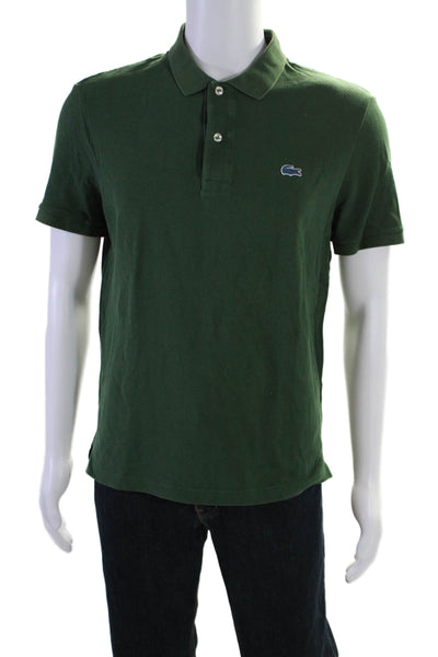 Lacoste Men's Collared Short Sleeves Basic Polo Shirt Forrest Green Size 5