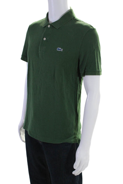 Lacoste Men's Collared Short Sleeves Basic Polo Shirt Forrest Green Size 5