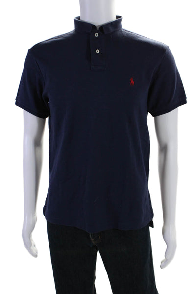 Polo Ralph Lauren Men's Collared Short Sleeves Polo Shirt Navy Blue Size M