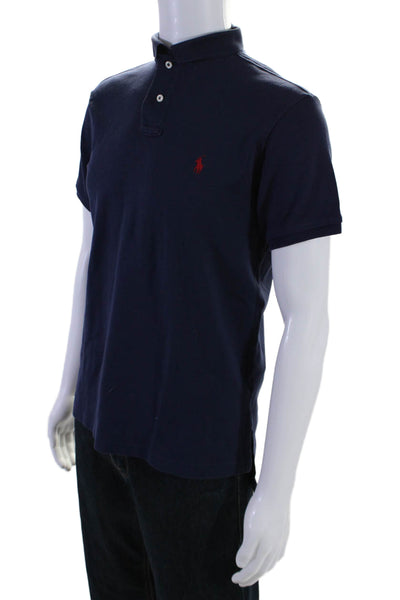 Polo Ralph Lauren Men's Collared Short Sleeves Polo Shirt Navy Blue Size M