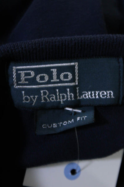 Polo Ralph Lauren Men's Collared Short Sleeves Polo Shirt Navy Blue Size M