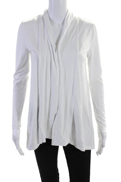 Vince Camuto Womens Open Front Long Sleeve Cardigan Sweater White Size XS