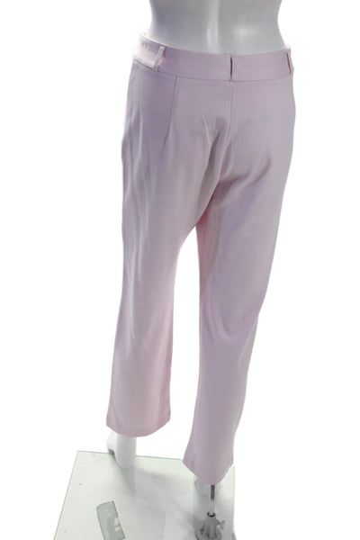 J. Mclaughlin Womens Zipper Fly Mid Rise Front Slit Trouser Pants Pink Size 2