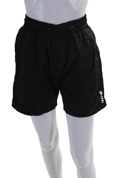 Kith Womens Drawstring Waist Split Hem High Rise Athletic Shorts Black Size XS