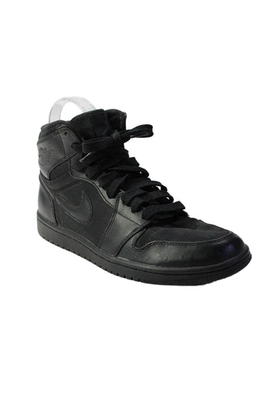 Nike Mens Monochromatic Lace Up High Top Athletic Sneakers Black Size 8.5