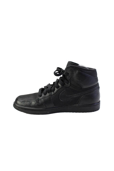 Nike Mens Monochromatic Lace Up High Top Athletic Sneakers Black Size 8.5