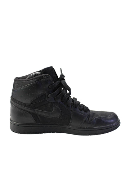 Nike Mens Monochromatic Lace Up High Top Athletic Sneakers Black Size 8.5