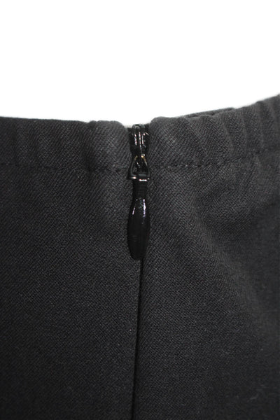 Eileen Fisher Womens Elastic Waistband Mid Rise Straight Leg Pants Black Size PP