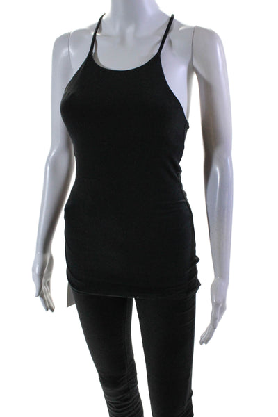 Lululemon Womens Stretch Round Neck Pullover Activewear Tank Top Black Sz S