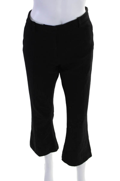 Pinko Womens Zip Gold Tone Hardware Buttons Bel Bottom Dress Pants Black Size M