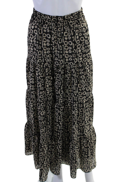 Alexis Womens Animal Print Wide leg Flare Casual Pants Brown Size XS