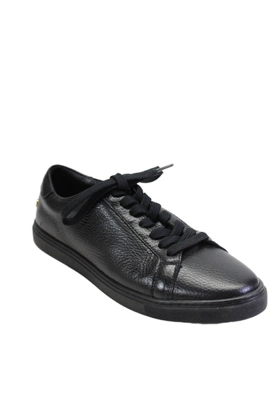 Anine Bing Womens Leather Low Top Lace Up Sneakers Black Size 9