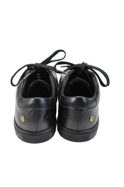 Anine Bing Womens Leather Low Top Lace Up Sneakers Black Size 9