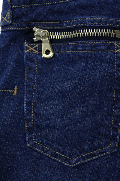 Dolce and Gabbana Womens Zipper Fly Mid Rise Straight Leg Jeans Blue Size 25