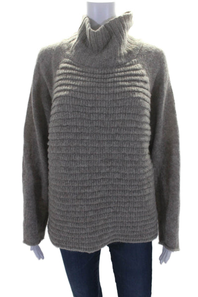 Elliott Lauren Women's Turtleneck Long Sleeves Pullover Sweater Gray Size L