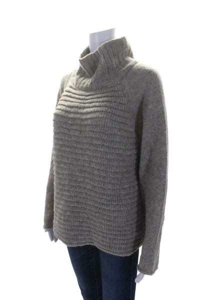 Elliott Lauren Women's Turtleneck Long Sleeves Pullover Sweater Gray Size L