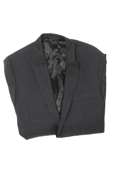 John Varvatos Boys Single Button Pointed Lapel Blazer Jacket Black Wool Size 18R