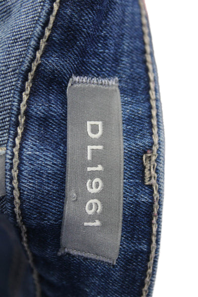 DL1961 Womens Zip Front Tapered Leg Medium Wash Jeans Blue Size 25