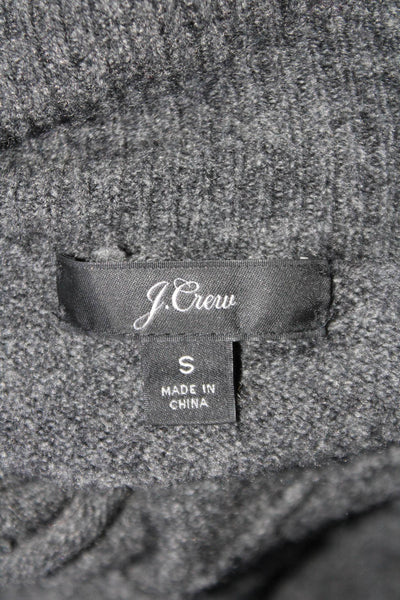 J Crew Womens Long Sleeve Thick Knit Turtleneck Dress Gray Size Small