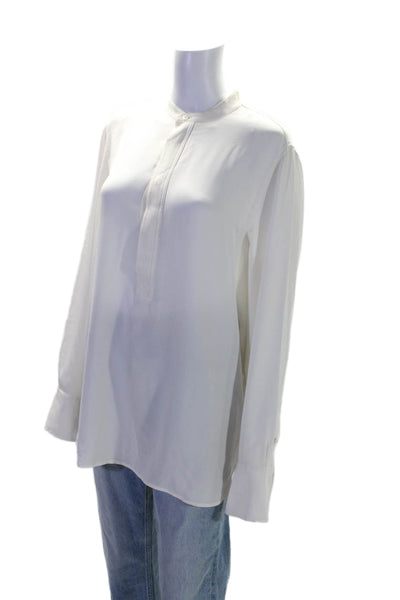 Polo Ralph Lauren Women's Long Sleeves Quarter Button Blouse Beige Size L