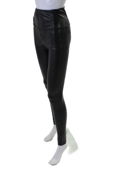 Wilfred Free Women's High Waist Full Length Faux Leather Leggings Black Size S