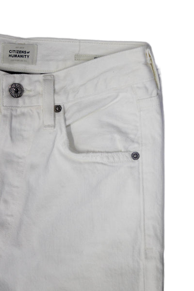 Citizens of Humanity Womens High Rise Slim Straight Jeans White Size 23