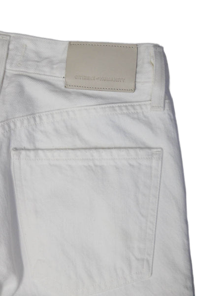 Citizens of Humanity Womens High Rise Slim Straight Jeans White Size 23