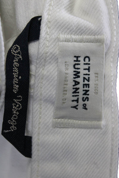 Citizens of Humanity Womens High Rise Slim Straight Jeans White Size 23