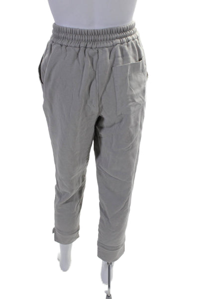 Lafayette 148 New York Womens Cotton Drawstring Waist Sweatpants Gray Size XS